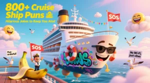 Read more about the article 800+ Cruise Ship Puns 🚢 Hilarious Jokes to Keep You Afloat