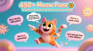 Read more about the article 450+ Meow Puns 😺 Hilarious Cat Jokes & One-Liners for 2025