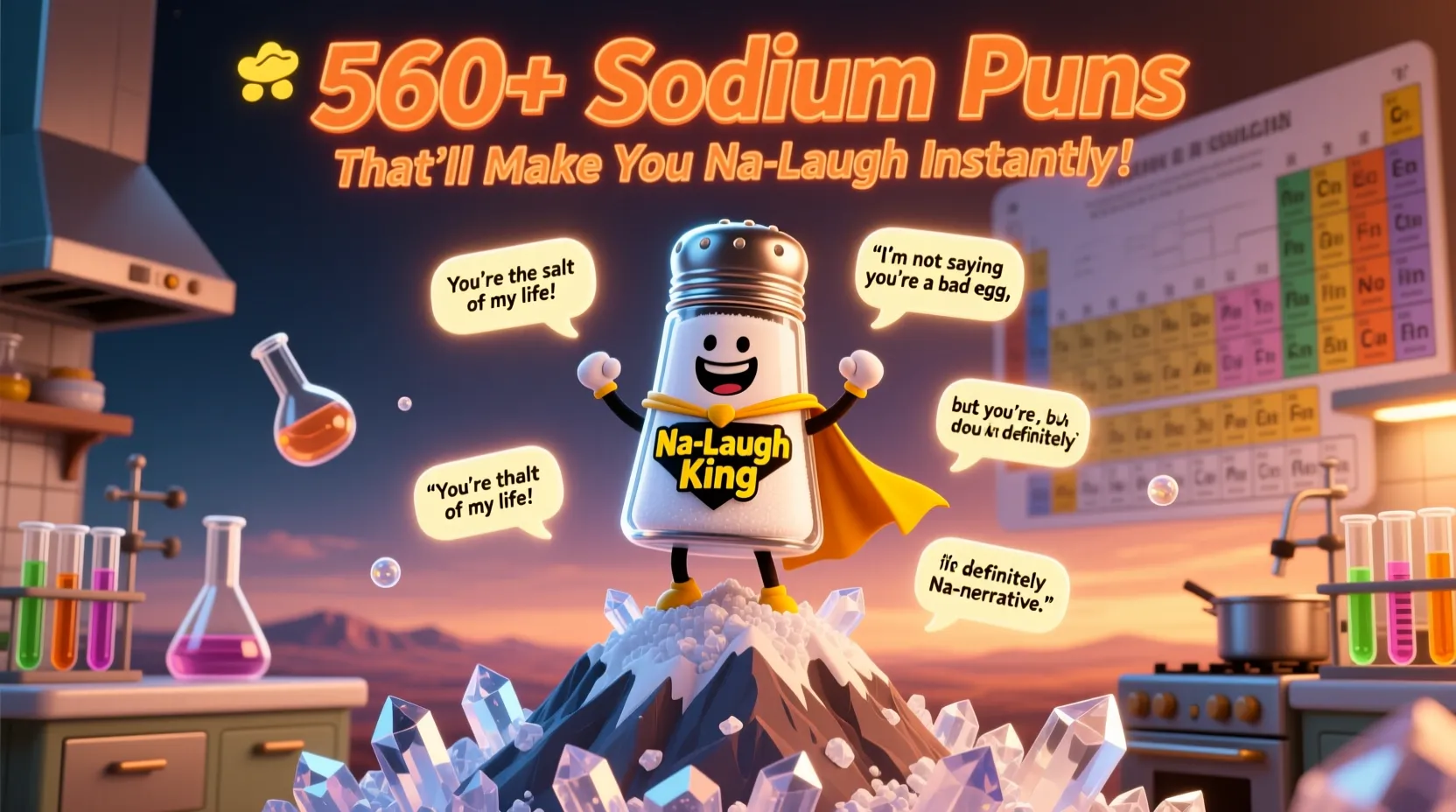 You are currently viewing 🧂 560+ Sodium Puns That’ll Make You Na-Laugh Instantly!