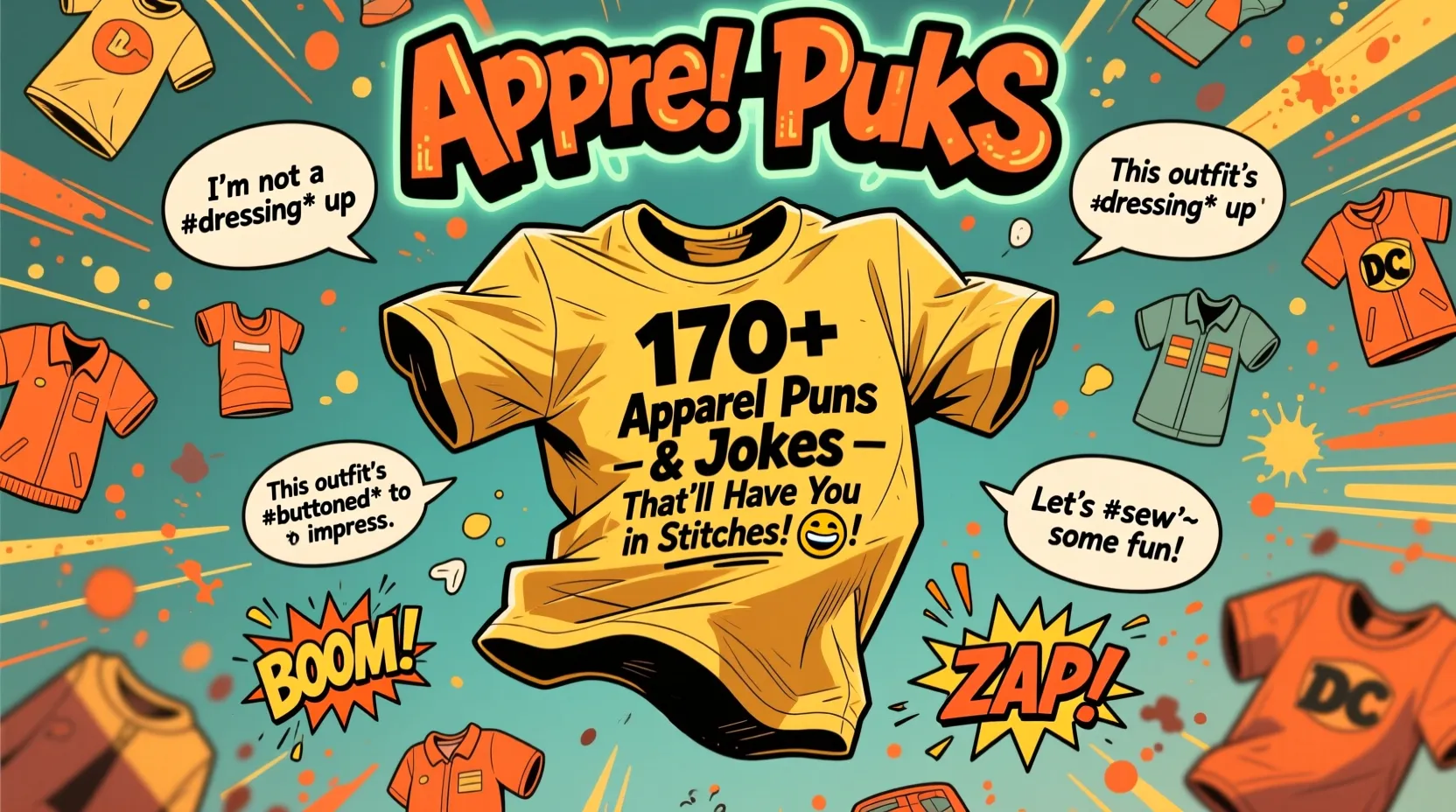 You are currently viewing 👕 170+ Apparel Puns & Jokes That’ll Have You in Stitches! 😂🧵