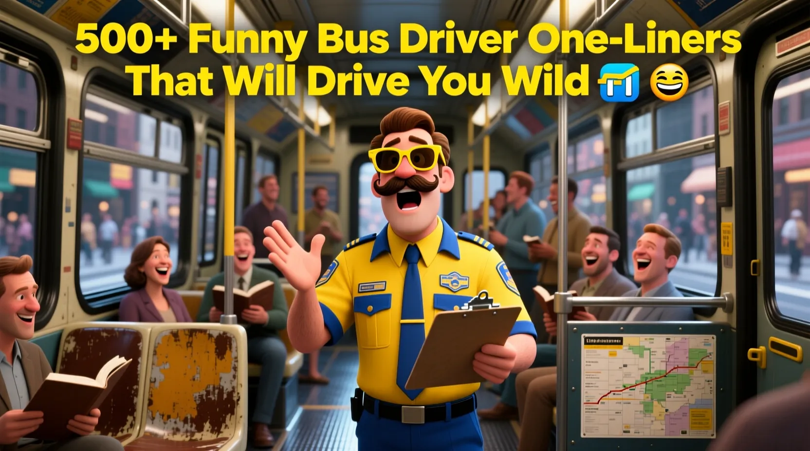 You are currently viewing 500+ Funny Bus Driver One-Liners That Will Drive You Wild 🛞🤣