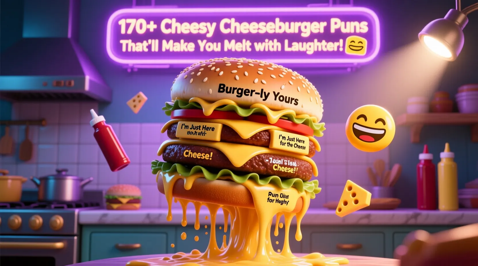 You are currently viewing 🍔 170+ Cheesy Cheeseburger Puns That’ll Make You Melt with Laughter! 😂🧀