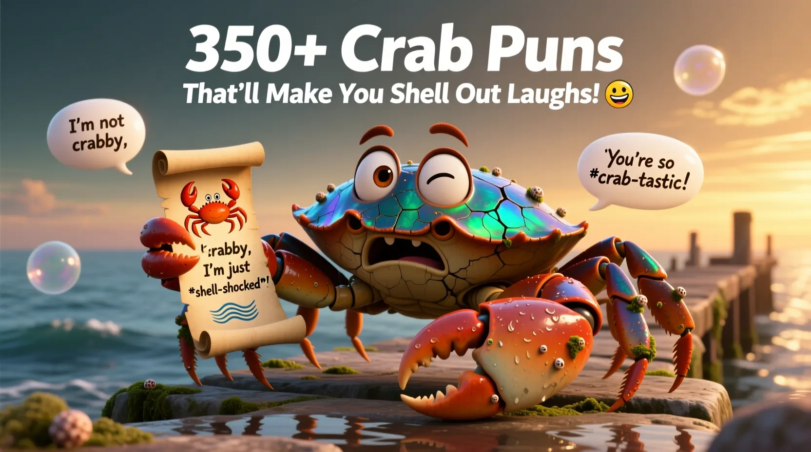 You are currently viewing 🦀 350+ Crab Puns That’ll Make You Shell Out Laughs! 😂🌊