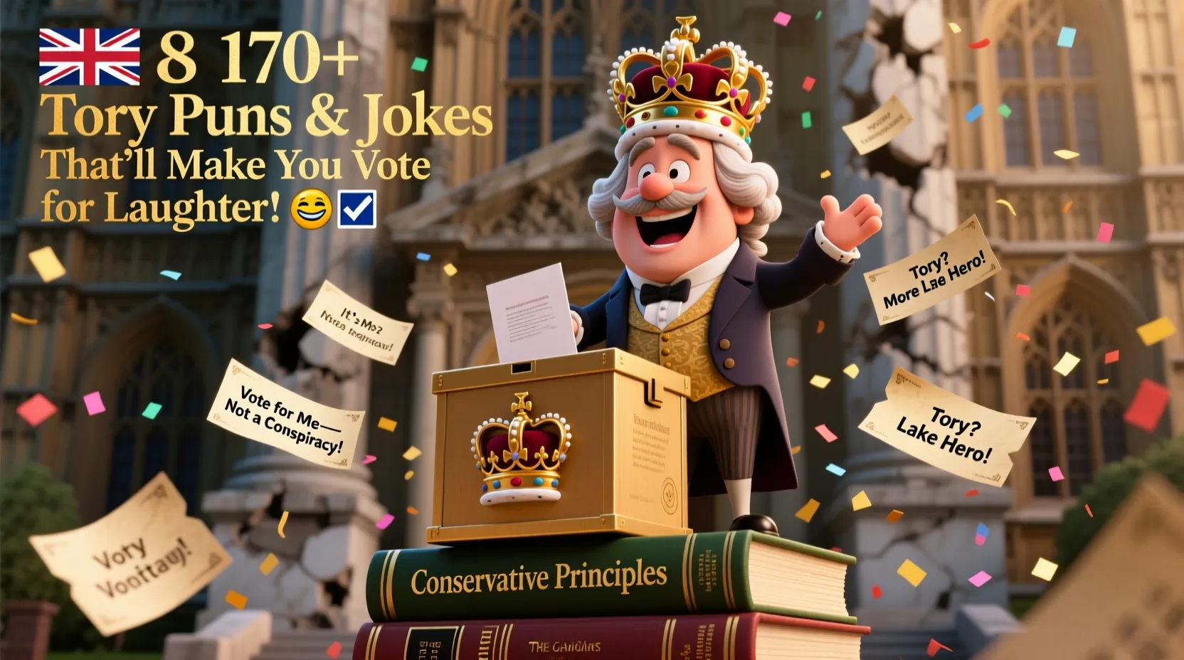 You are currently viewing 🇬🇧 170+ Tory Puns & Jokes That’ll Make You Vote for Laughter! 😂🗳️