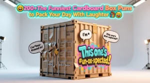 Read more about the article 📦😂200+The Funniest Cardboard Box Puns to Pack Your Day with Laughter 🎁😆