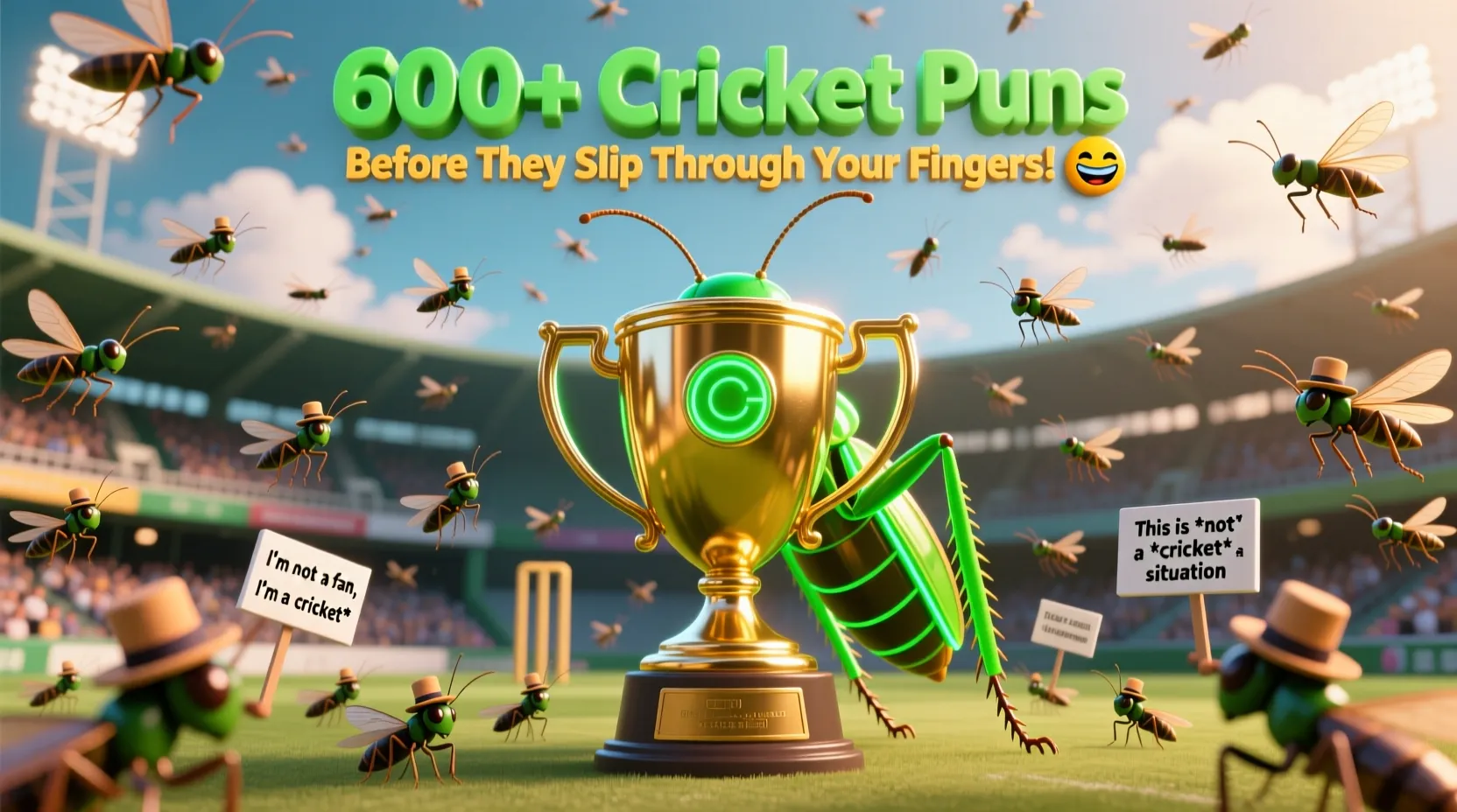 Read more about the article 600+Cricket Puns Before They Slip Through Your Fingers! 😂
