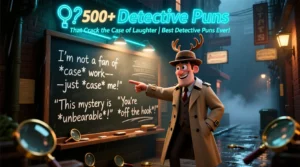 Read more about the article 🕵️‍♂️🤣500+Detective Puns That Crack the Case of Laughter | Best Detective Puns Ever!
