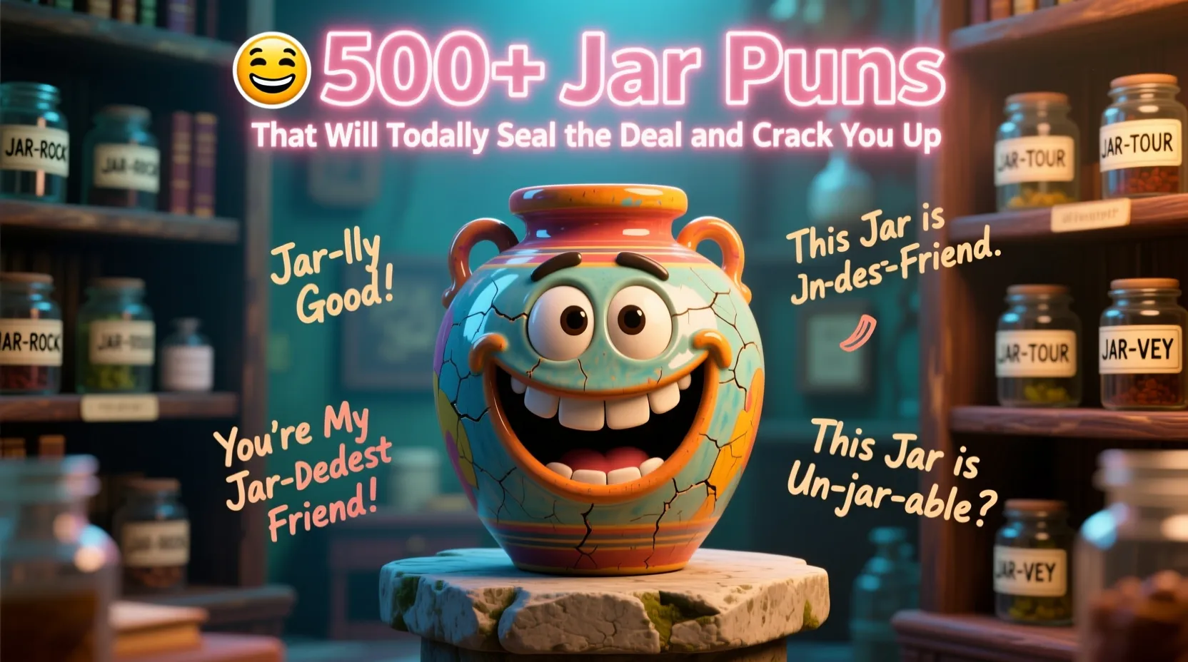 You are currently viewing 🏺😂 500+ Jar Puns That Will Totally Seal the Deal and Crack You Up