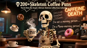 Read more about the article ☕💀200+Skeleton Coffee Puns That’ll Wake the Dead! | Ultimate Skeleton Coffee Puns Collection