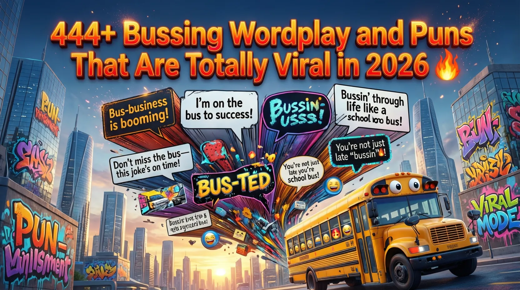 You are currently viewing 444+ Bussing Wordplay and Puns That Are Totally Viral in 2026 🔥