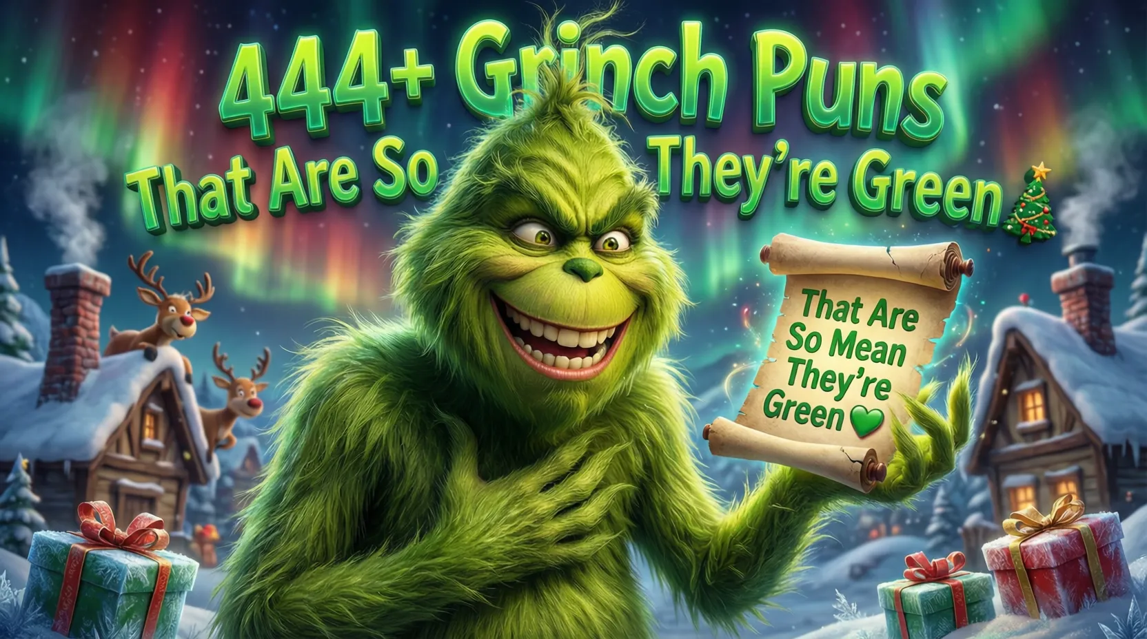 You are currently viewing 444+Grinch Puns That Are So Mean They’re Green 💚🎄