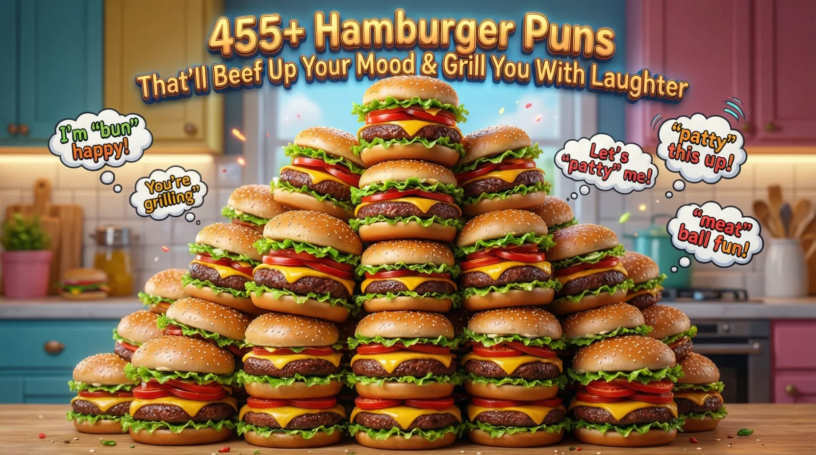 You are currently viewing 455+Hamburger Puns That’ll Beef Up Your Mood & Grill You With Laughter 🍔🔥