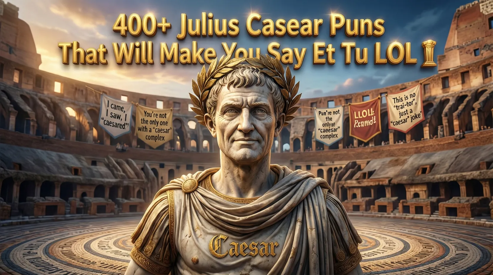 You are currently viewing 400+ Julius Caesar Puns That Will Make You Say Et Tu, LOL 🏛️ (2026 Edition)