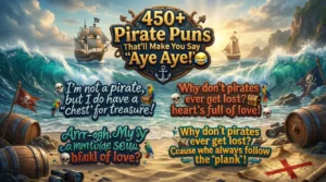 Read more about the article 450+Pirate Puns That’ll Make You Say “Aye Aye!” ⚓😂