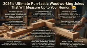 Read more about the article 433+ Pun-tastic Woodworking Jokes That Will Measure Up to Your Humor 🪵🤣 | 2026 Edition
