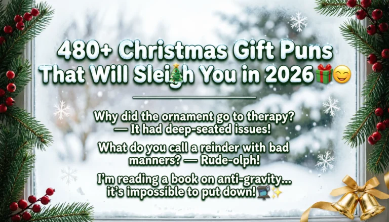 480+ Christmas Gift Puns That Will Sleigh You in 2026 🎁😂