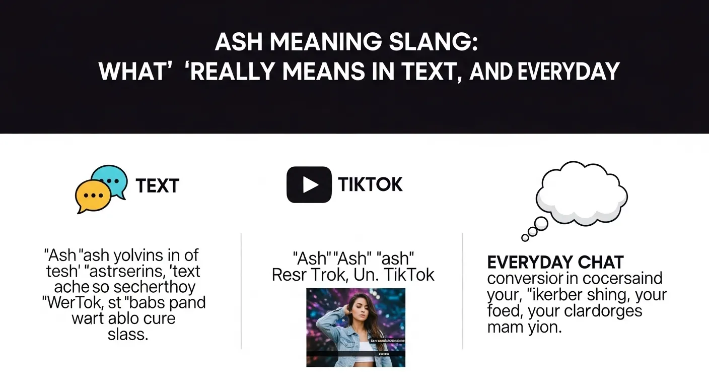 Ash Meaning Slang