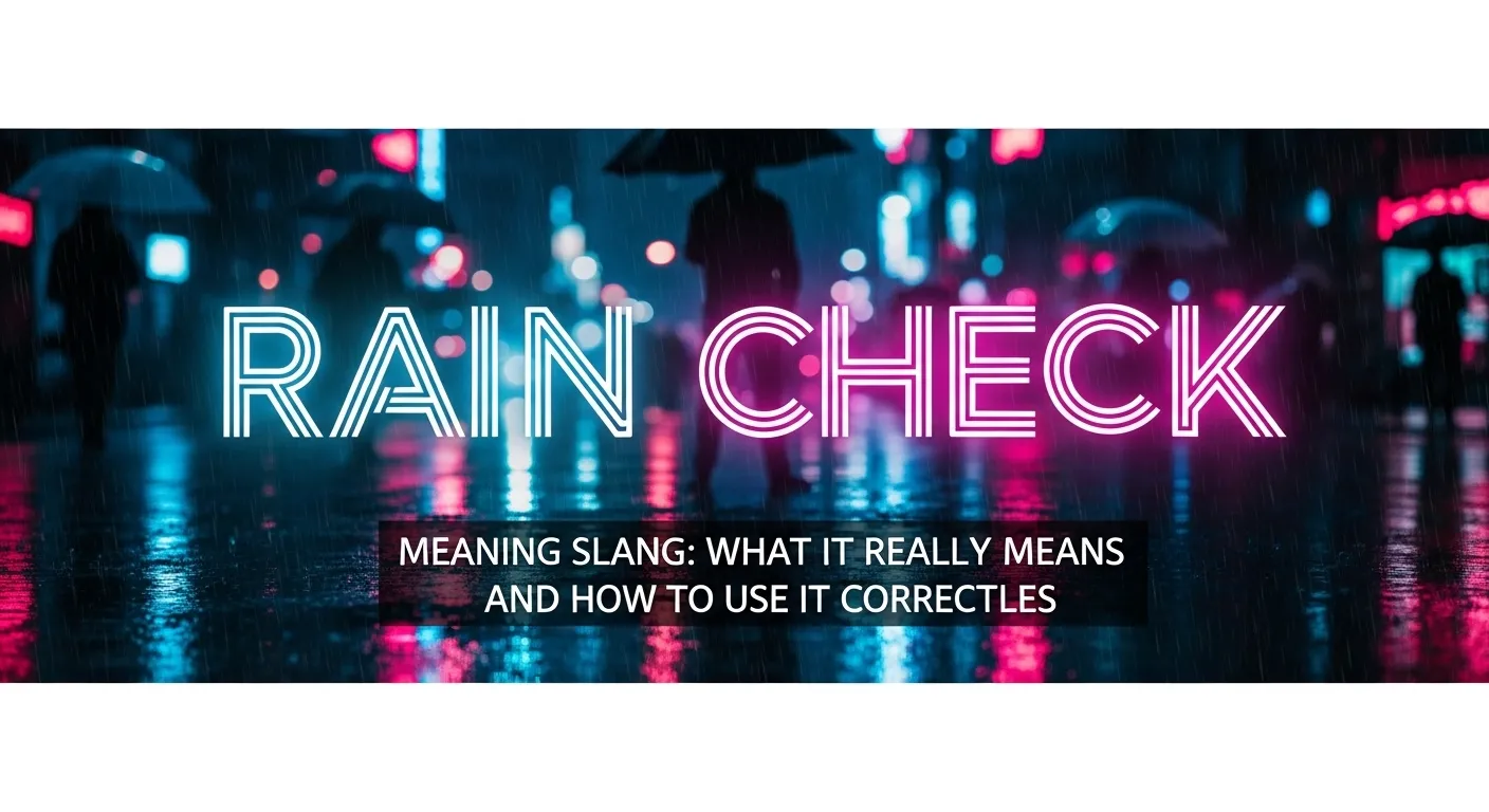 Rain Check Meaning Slang